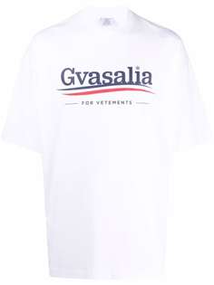 VETEMENTS футболка Gvasalia с логотипом
