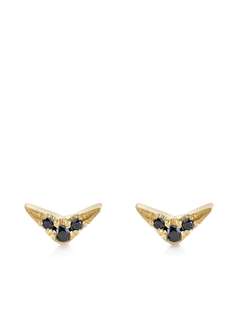 Lizzie Mandler Fine Jewelry серьги-гвоздики из желтого золота с бриллиантами