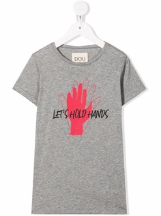 Douuod Kids футболка с надписью Lets Hold Hands