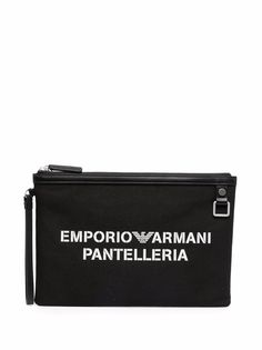 Emporio Armani клатч Pantelleria с логотипом