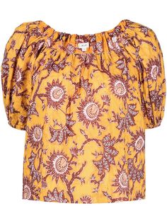 A.L.C. блузка с открытыми плечами и цветочным принтом