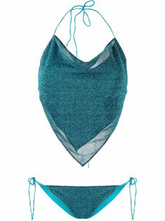 Oséree лиф бикини с вырезом халтер и люрексом