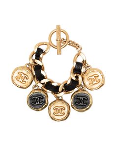 Chanel Pre-Owned позолоченный цепочный браслет 1995-го года