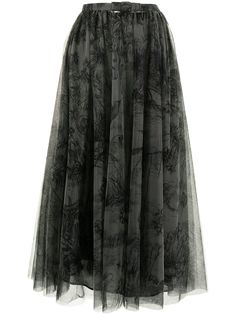 Christian Dior юбка pre-owned со складками и принтом