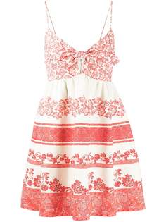 Alice+Olivia платье мини с цветочным принтом