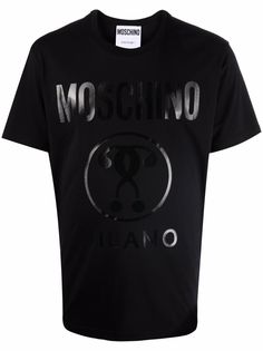 Moschino футболка с логотипом Double Question Mark