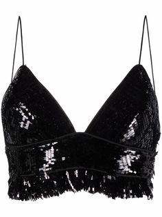 Dsquared2 укороченный топ с пайетками