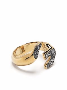 Givenchy кольцо G Chain с камнями