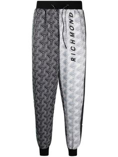 John Richmond спортивные брюки с геометричным принтом