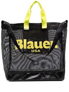 Blauer сетчатая сумка-тоут с логотипом