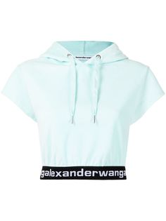 Alexander Wang укороченное худи с логотипом Alexanderwang.T