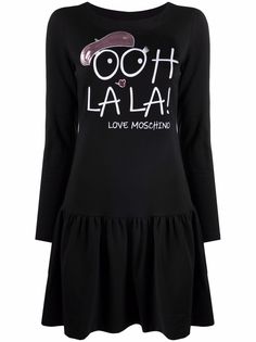 Love Moschino платье с принтом Ooh Lala