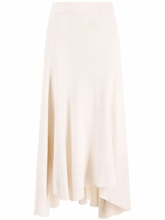 Jil Sander юбка миди с драпировкой