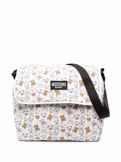 Moschino Kids пеленальная сумка с нашивкой-логотипом