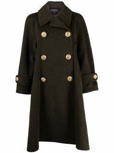 Chanel Pre-Owned двубортное пальто 1990-х годов
