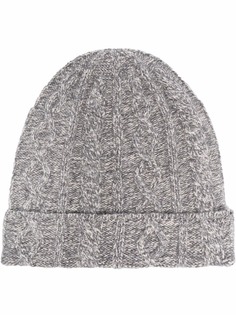 Brunello Cucinelli кашемировая шапка бини фактурной вязки