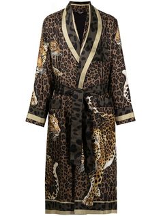 Dolce & Gabbana халат с леопардовым принтом