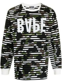 A BATHING APE® футболка 1st Camo Hoop с длинными рукавами Bape