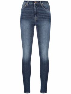 7 For All Mankind джинсы скинни средней посадки