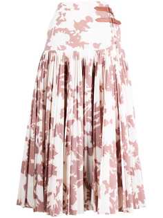 Jonathan Simkhai плиссированная юбка с цветочным принтом