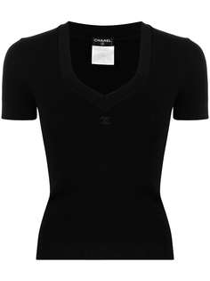 Chanel Pre-Owned топ 2006-го года с вышитым логотипом CC
