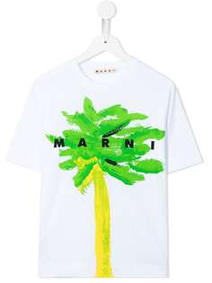 Marni Kids футболка с логотипом