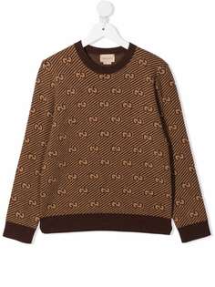 Gucci Kids джемпер с монограммой