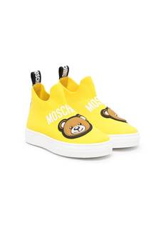 Moschino Kids слипоны с принтом