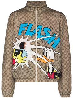 Gucci куртка с узором GG Supreme из коллаборации с Disney