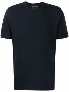 Giorgio Armani футболка с вышитой монограммой