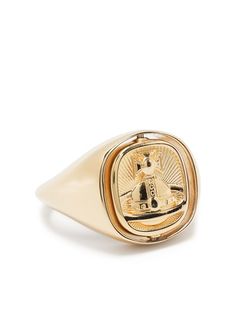 Vivienne Westwood серебряный перстень с гравировкой Orb