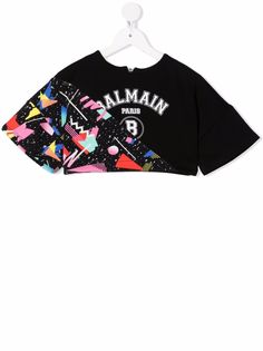 Balmain Kids футболка с логотипом