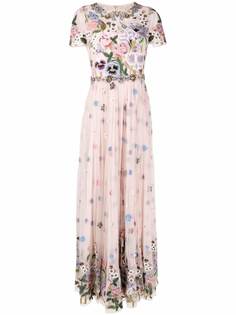 Jenny Packham платье с цветочной вышивкой