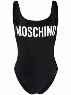 Moschino купальник с открытой спиной и логотипом