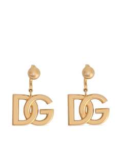 Dolce & Gabbana серьги-подвески с логотипом
