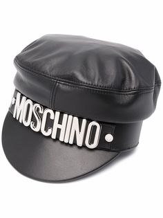 Moschino кожаная фуражка с логотипом