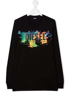 Diesel Kids топ с длинными рукавами и логотипом