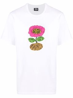 Stussy футболка с логотипом Sunflower