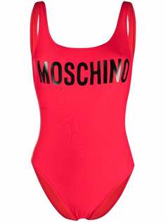 Moschino купальник с открытой спиной и логотипом