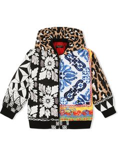 Dolce & Gabbana Kids куртка с капюшоном и принтом