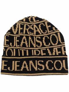 Versace Jeans Couture шапка бини в рубчик с логотипом