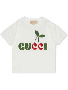 Gucci Kids футболка с принтом Gucci Cherry