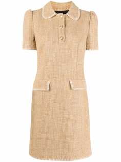 Boutique Moschino твидовое платье миди с короткими рукавами