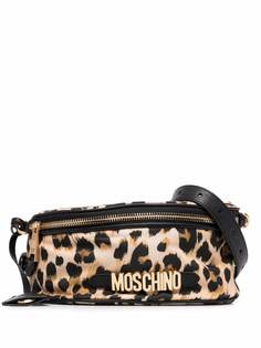 Moschino поясная сумка с леопардовым принтом