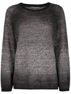Alberta Ferretti джемпер в рубчик с эффектом потертости