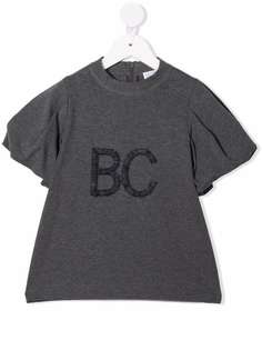Brunello Cucinelli Kids футболка с вышитым логотипом