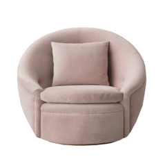 Кресло oberon swivel (idealbeds) розовый 79x87x79 см.