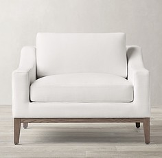 Кресло italia slope oak base collection (idealbeds) серый 100x82x105 см.