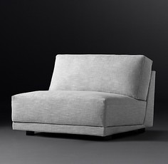 Кресло модульное без подлокотников lars (idealbeds) серый 100x74x100 см.