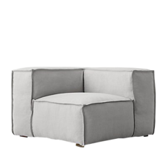 Угловое модульное кресло rowan (idealbeds) серый 92x62x92 см.